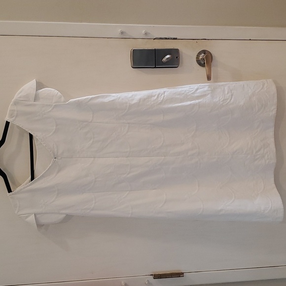 Lilly Pulitzer White Pearce Embellished Embroidered Shift Dress 12 - Picture 4 of 7